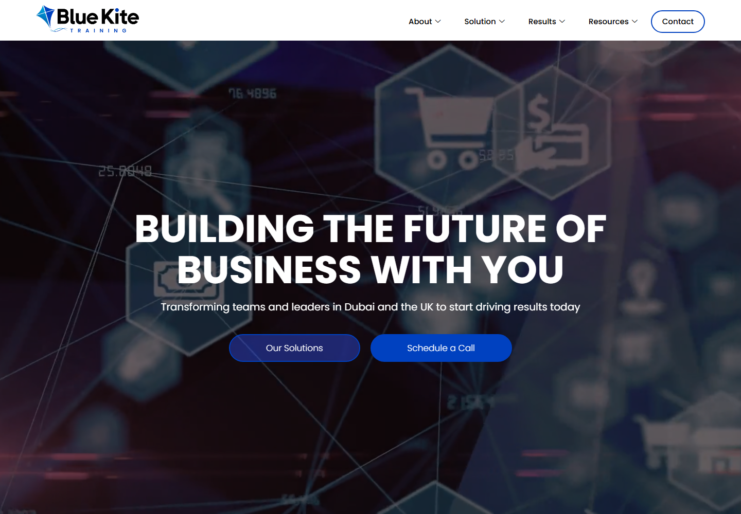 Bluekitetraining website preview
