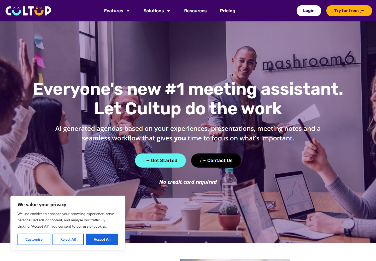 Cultup website preview