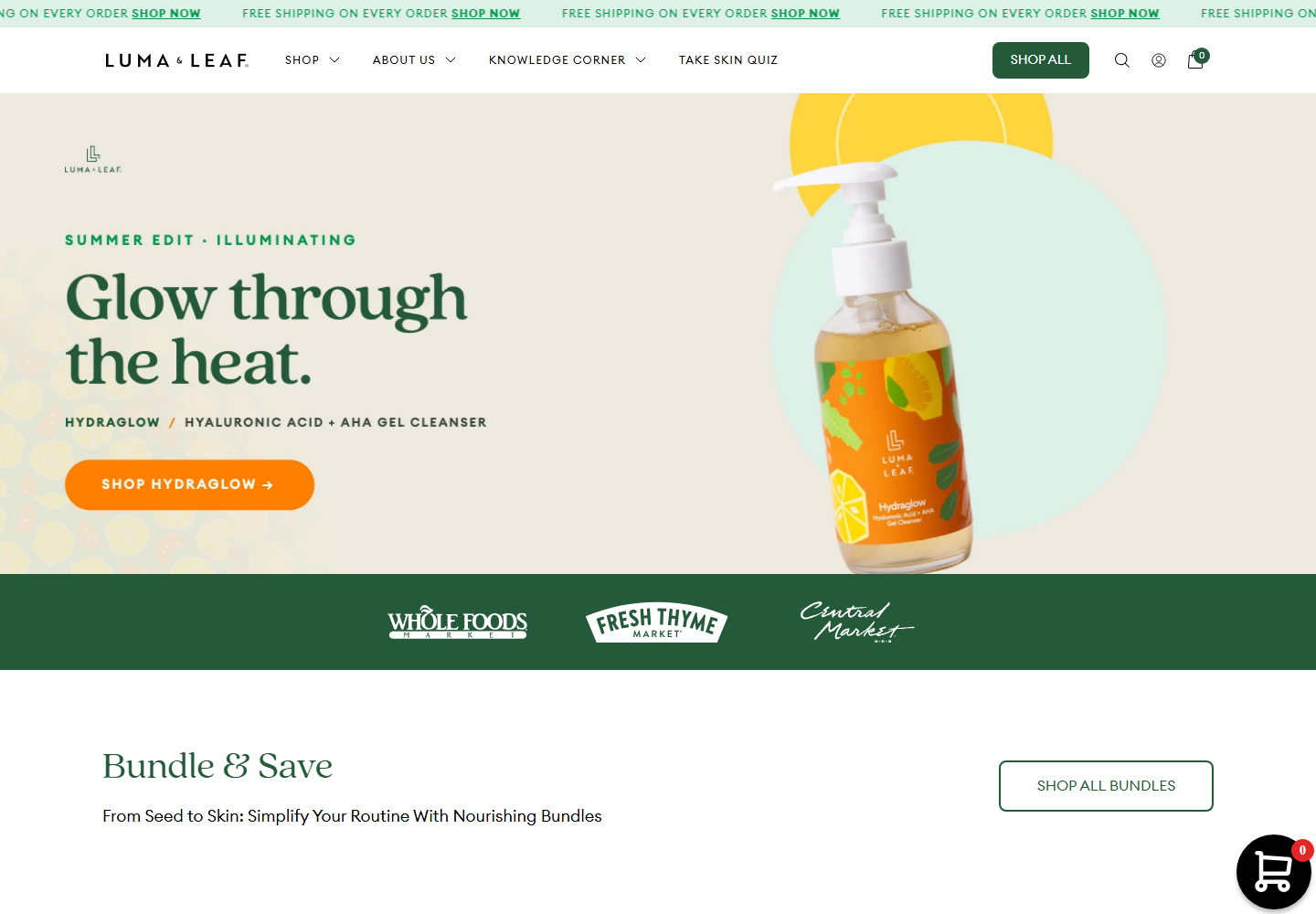 Lumaandleaf website preview