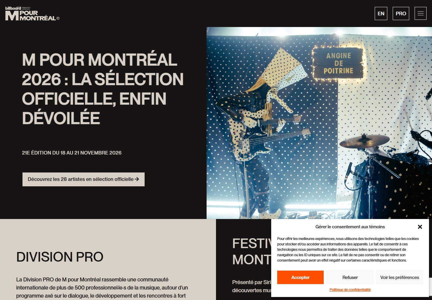 M Pour Montreal website preview