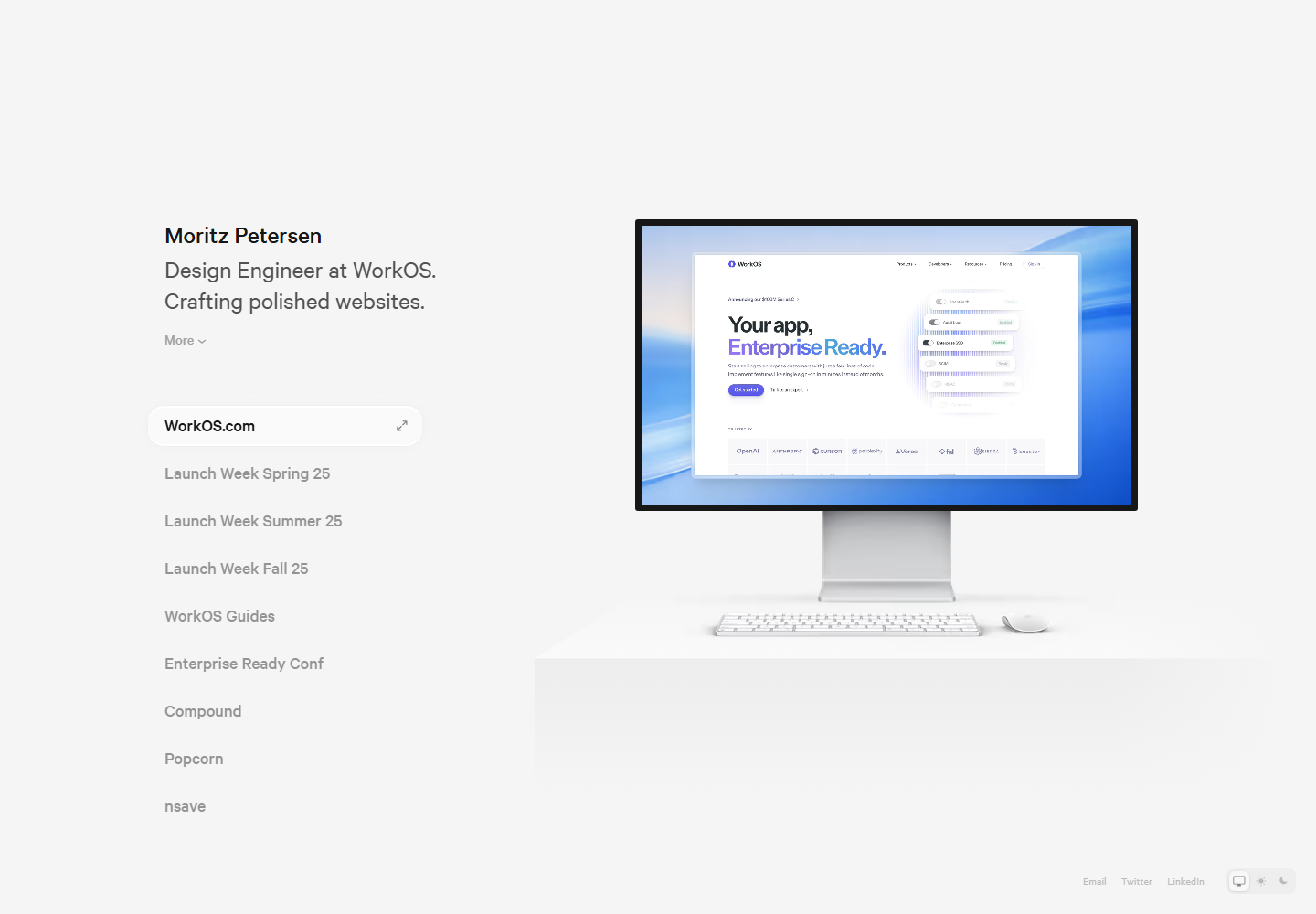 Moritzpetersen website preview