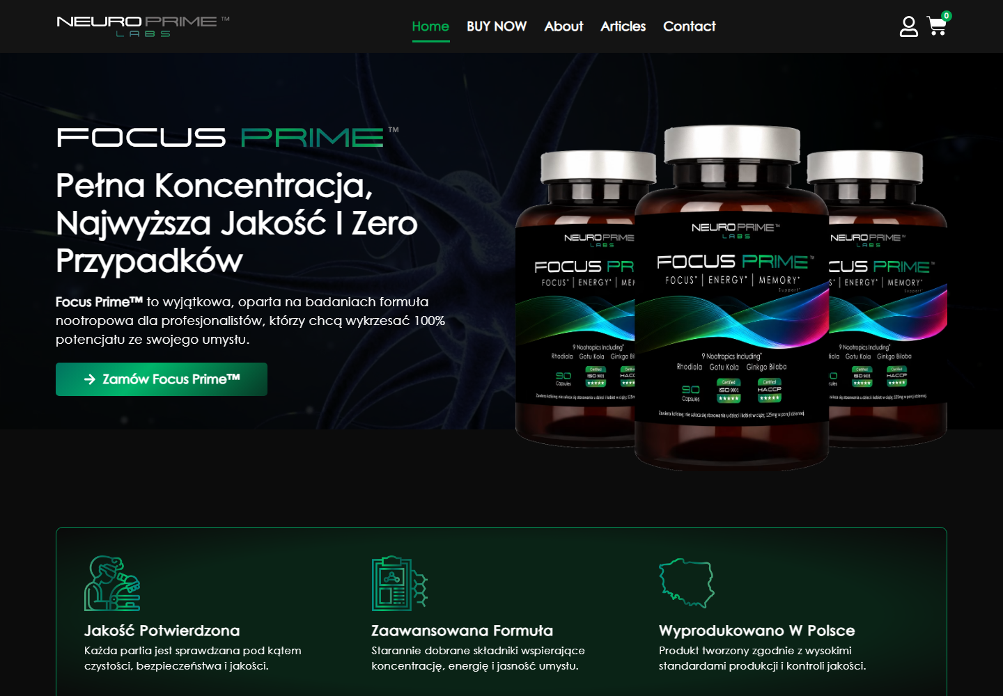 Neuroprime website preview