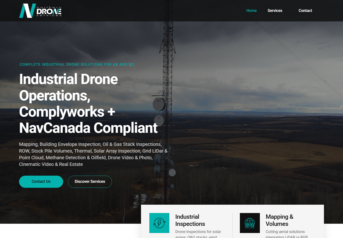 Northerndrone website preview