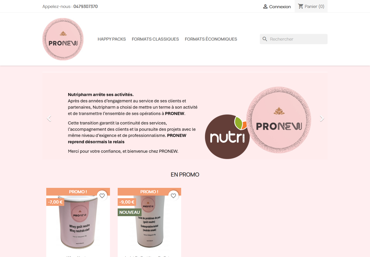 Nutripharm website preview