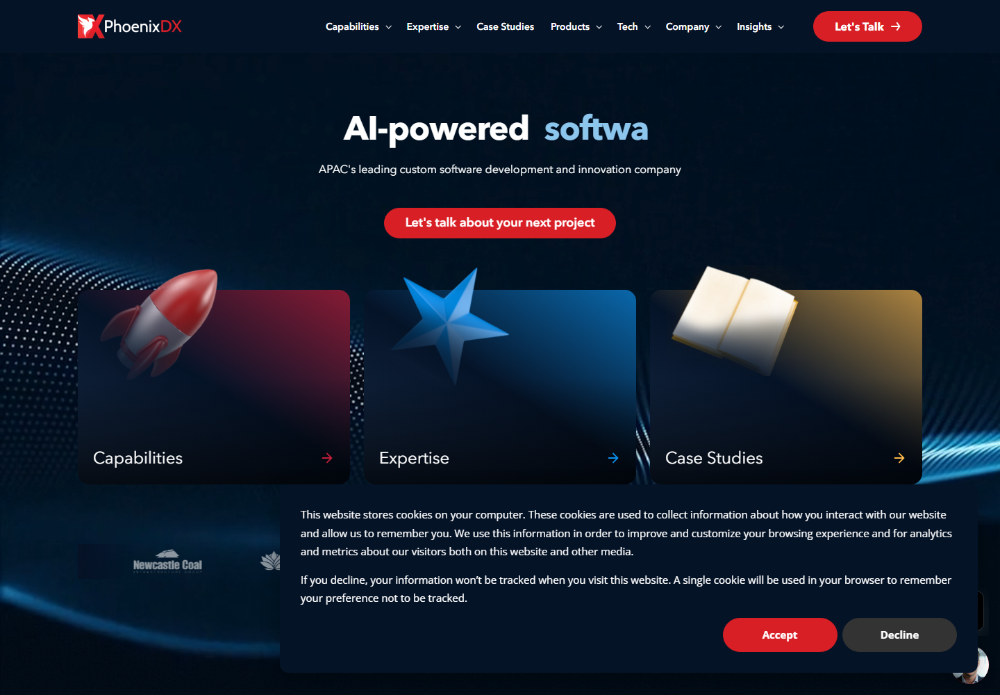 Phoenix DX website preview