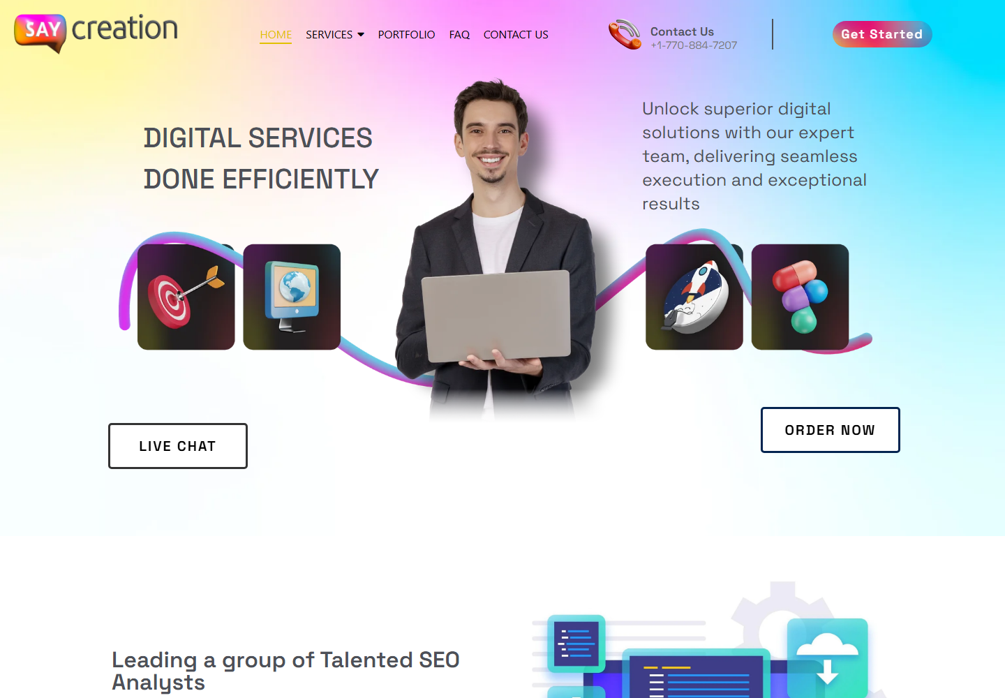 Saycreation website preview