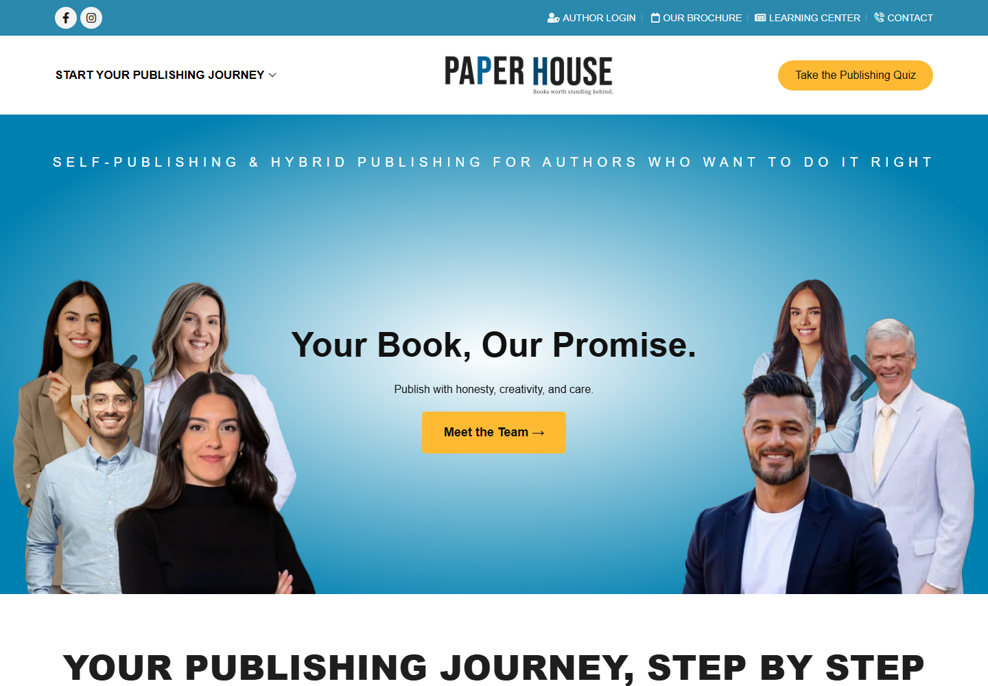 The Paper House Books website preview