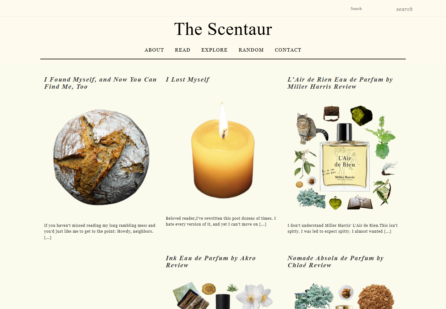 Thescentaur website preview